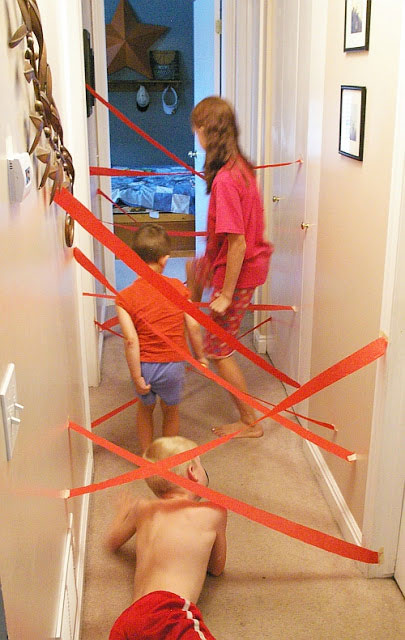 spass kinder basteln ideen kindergeburtstag Labyrinth